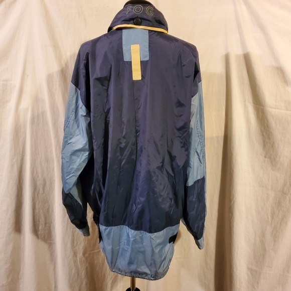 FOG Men's color block hidden hood mesh lined runner Windbreaker jacket LReg - Picture 5 of 12